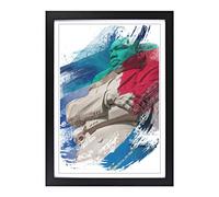 Big Box Art Martin Luther King Monument V2 Framed Wall Art Picture Print Ready to Hang, Black A2 (62 x 45 cm)