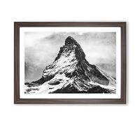 Big Box Art Matterhorn Mountain Vol.1 Painting Framed Wall Art Picture Print Ready to Hang, Walnut A2 (62 x 45 cm)