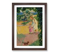 Big Box Art Maurice Denis First Steps Framed Wall Art Picture Print Ready to Hang, Walnut A2 (62 x 45 cm)