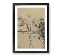 Big Box Art Max Klinger Integer Vitae Framed Wall Art Picture Print Ready to Hang, Black A2 (62 x 45 cm)