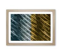 Big Box Art Meet in The Middle in Abstract Framed Wall Art Picture Print Ready to Hang, Oak A2 (62 x 45 cm)