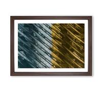 Big Box Art Meet in The Middle in Abstract Framed Wall Art Picture Print Ready to Hang, Walnut A2 (62 x 45 cm)