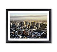 Big Box Art Melbourne Australia Skyline Framed Wall Art Picture Print Ready to Hang, Black A2 (62 x 45 cm)