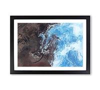 Big Box Art Merging Dreams in Abstract Framed Wall Art Picture Print Ready to Hang, Black A2 (62 x 45 cm)