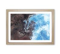 Big Box Art Merging Dreams in Abstract Framed Wall Art Picture Print Ready to Hang, Oak A2 (62 x 45 cm)