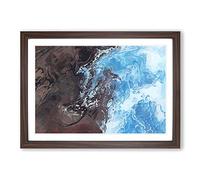 Big Box Art Merging Dreams in Abstract Framed Wall Art Picture Print Ready to Hang, Walnut A2 (62 x 45 cm)