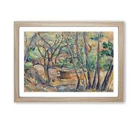 Big Box Art Millstone and Cistern by Paul Cezanne Framed Wall Art Picture Print Ready to Hang, Oak A2 (62 x 45 cm)