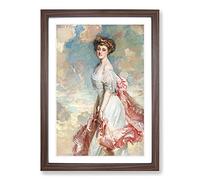 Big Box Art Miss Grace Woodhouse by John Singer Sargent Framed Wall Art Picture Print Ready to Hang, Walnut A2 (62 x 45 cm)