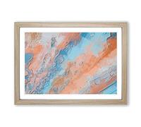 Big Box Art Missing You in Abstract Framed Wall Art Picture Print Ready to Hang, Oak A2 (62 x 45 cm)