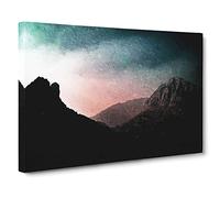 Big Box Art Mist Over Yosemite in California Canvas Wall Art Framed Picture Print, 30 x 20 Inch (76 x 50 cm), Black, Pink, Grey, Black, Blue