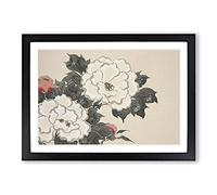 Big Box Art Mixed Flowers by Kamisaka Sekka Framed Wall Art Picture Print Ready to Hang, Black A2 (62 x 45 cm)