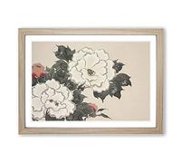 Big Box Art Mixed Flowers by Kamisaka Sekka Framed Wall Art Picture Print Ready to Hang, Oak A2 (62 x 45 cm)