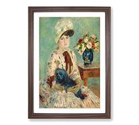 Big Box Art Mlle Charlotte Berthier by Pierre-Auguste Renoir Framed Wall Art Picture Print Ready to Hang, Walnut A2 (62 x 45 cm)