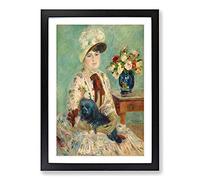 Big Box Art Mlle Charlotte Berthier by Pierre-Auguste Renoir Framed Wall Art Picture Print Ready to Hang, Black A2 (62 x 45 cm)