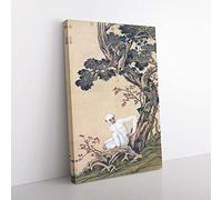 Big Box Art Monkey by Lang Shining Painting Canvas Wall Art Print Ready to Hang Picture, 76 x 50 cm (30 x 20 Inch), Beige, Green, Grey, Brown, Black