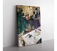 Big Box Art Monsieur Boileau at The Cafe by Henri De Toulouse-Lautrec Canvas Wall Art Print Ready to Hang Picture, 76 x 50 cm (30 x 20 Inch), Grey, Grey, Cream