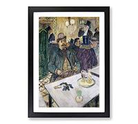 Big Box Art Monsieur Boileau at The Cafe by Henri De Toulouse-Lautrec Framed Wall Art Picture Print Ready to Hang, Black A2 (62 x 45 cm)