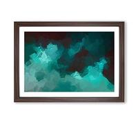 Big Box Art Moody Clouds in Abstract Framed Wall Art Picture Print Ready to Hang, Walnut A2 (62 x 45 cm)