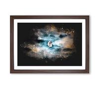 Big Box Art Moody Sky in Poland Paint Splash Framed Wall Art Picture Print Ready to Hang, Walnut A2 (62 x 45 cm)