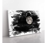 Big Box Art Moon from Space NASA (1) V3 Canvas Wall Art Print Ready to Hang Picture, 76 x 50 cm (30 x 20 Inch), Multi-Coloured