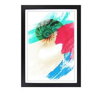 Big Box Art Mother of Pearl Shell V2 Framed Wall Art Picture Print Ready to Hang, Black A2 (62 x 45 cm)