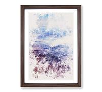 Big Box Art Mountain Range Adventure Watercolour Framed Wall Art Picture Print Ready to Hang, Walnut A2 (62 x 45 cm)