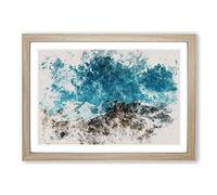 Big Box Art Mountain View Vol.5 Watercolour Framed Wall Art Picture Print Ready to Hang, Oak A2 (62 x 45 cm)