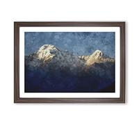 Big Box Art Mountain View Vol.6 Painting Framed Wall Art Picture Print Ready to Hang, Walnut A2 (62 x 45 cm)