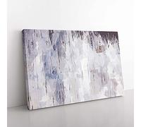 Big Box Art Moving Away in Abstract Canvas Wall Art Print Ready to Hang Picture, 76 x 50 cm (30 x 20 Inch), Grey, Lavender