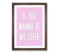 Big Box Art My Lover Typography Framed Wall Art Picture Print Ready to Hang, Walnut A2 (62 x 45 cm)