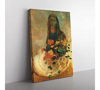 Big Box Art Mystery by Odilon Redon Canvas Wall Art Print Ready to Hang Picture, 76 x 50 cm (30 x 20 Inch), Cream, Brown, Cream