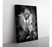 Big Box Art NAT King Cole Coal Black Canvas Wall Art Print Ready to Hang Picture, 76 x 50 cm (30 x 20 Inch), Multi-Coloured