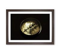 Big Box Art Nautical Compass Framed Wall Art Picture Print Ready to Hang, Walnut A2 (62 x 45 cm)