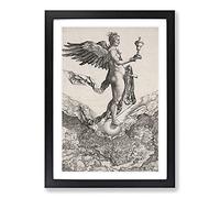 Big Box Art Nemesis by Albrecht Durer Framed Wall Art Picture Print Ready to Hang, Black A2 (62 x 45 cm)