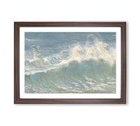 Big Box Art Neptunes Horses by Walter Crane Framed Wall Art Picture Print Ready to Hang, Walnut A2 (62 x 45 cm)