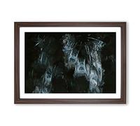 Big Box Art Night Visions in Abstract Framed Wall Art Picture Print Ready to Hang, Walnut A2 (62 x 45 cm)