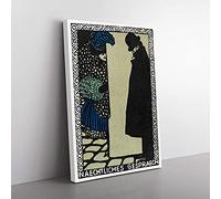 Big Box Art Nightly Conversations by Moriz Jung Canvas Wall Art Print Ready to Hang Picture, 76 x 50 cm (30 x 20 Inch), Black, Green, White