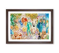 Big Box Art Nils von Dardel Parisergata Framed Wall Art Picture Print Ready to Hang, Walnut A2 (62 x 45 cm)