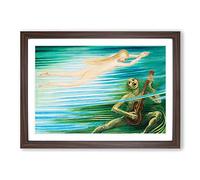 Big Box Art Nils von Dardel Water Spirit Framed Wall Art Picture Print Ready to Hang, Walnut A2 (62 x 45 cm)