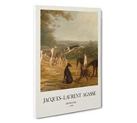 Big Box Art Nine Greyhounds Vol.1 Jacques-Laurent Agasse Canvas Wall Art Framed Picture Print, 30 x 20 Inch (76 x 50 cm), Exhibition
