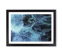 Big Box Art Obsession in Abstract Framed Wall Art Picture Print Ready to Hang, Black A2 (62 x 45 cm)
