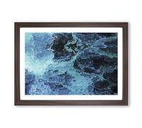 Big Box Art Obsession in Abstract Framed Wall Art Picture Print Ready to Hang, Walnut A2 (62 x 45 cm)