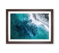 Big Box Art Ocean Beauty in Perth Australia Framed Wall Art Picture Print Ready to Hang, Walnut A2 (62 x 45 cm)