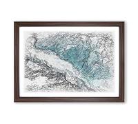 Big Box Art Ocean Dream in Indonesia Sketch Framed Wall Art Picture Print Ready to Hang, Walnut A2 (62 x 45 cm)