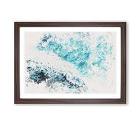 Big Box Art Ocean Dream in Indonesia Watercolour Framed Wall Art Picture Print Ready to Hang, Walnut A2 (62 x 45 cm)