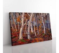 Big Box Art October by Tom Thomson Canvas Wall Art Print Ready to Hang Picture, 76 x 50 cm (30 x 20 Inch), Brown, Brown, Cream