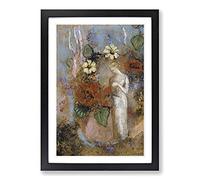 Big Box Art Odilon Redon Pandora 2 Framed Wall Art Picture Print Ready to Hang, Black A2 (62 x 45 cm)