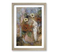 Big Box Art Odilon Redon Pandora 2 Framed Wall Art Picture Print Ready to Hang, Oak A2 (62 x 45 cm)