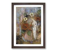 Big Box Art Odilon Redon Pandora 2 Framed Wall Art Picture Print Ready to Hang, Walnut A2 (62 x 45 cm)