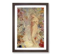 Big Box Art Odilon Redon Pandora Framed Wall Art Picture Print Ready to Hang, Walnut A2 (62 x 45 cm)